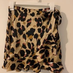 Nasty Gal Cheetah Print Wrap Skirt